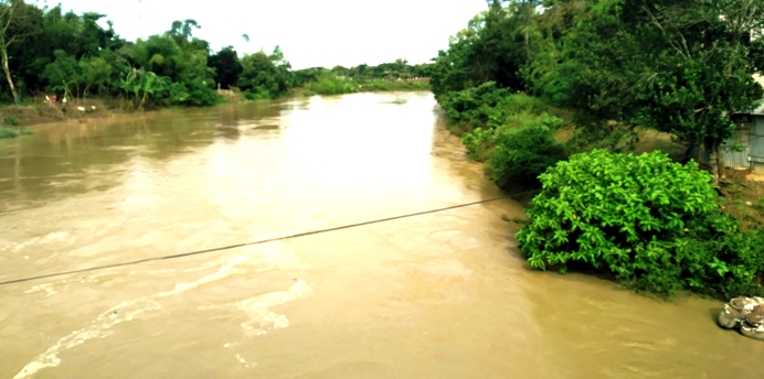 কমলগঞ্জে ধলাই নদীর পানি বৃদ্ধি
