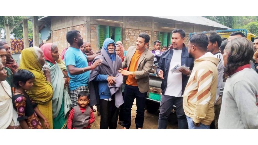 কমলগঞ্জে ৪০০ চা শ্রমিকের মাঝে শীতবস্ত্র বিতরণ