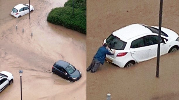 বৃষ্টিতে তলিয়ে গেল ইসরায়েলের রাস্তাঘাট