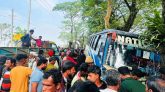 শান্তিগঞ্জে বেপরোয়া বাসের ধাক্কায় পথচারী নিহত