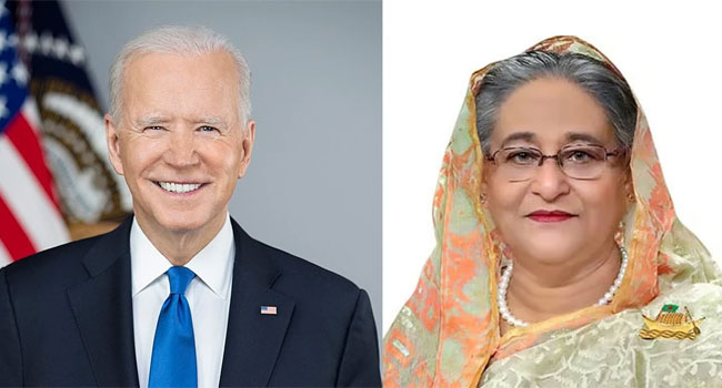 প্রধানমন্ত্রীকে বাইডেনের চিঠি
