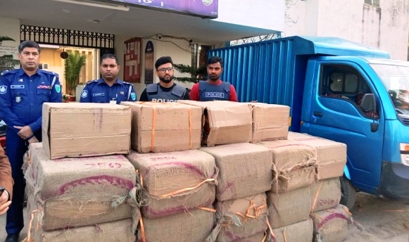 কানাইঘাটে ৩৬ কার্টন ভারতীয় নাসির বিড়ির চালান আটক