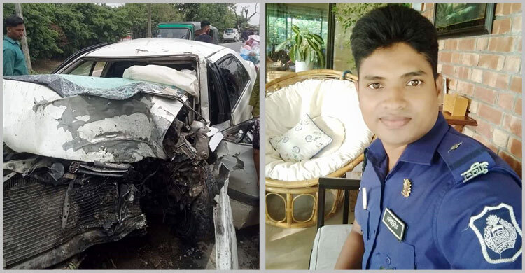 শান্তিগঞ্জে সড়ক দূর্ঘটনায় পুলিশ কর্মকর্তা নিহত, আহত ১