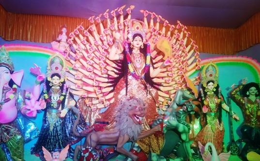 কমলগঞ্জে শতভূজা বাসন্তী পূজা সমাপ্ত