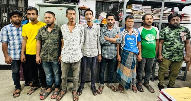 সিলেটে জুয়া খেলার সামগ্রীসহ ৯ জুয়াড়ি গ্রেফতার