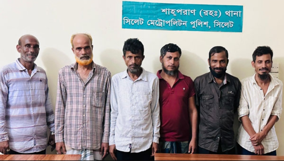 সিলেটে ৬ জুয়াড়ি গ্রেফতার
