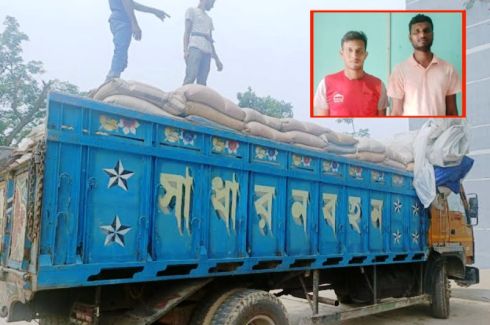 সিলেটে ২৩ লাখ টাকার ভারতীয় চিনি জব্দ, আটক ২