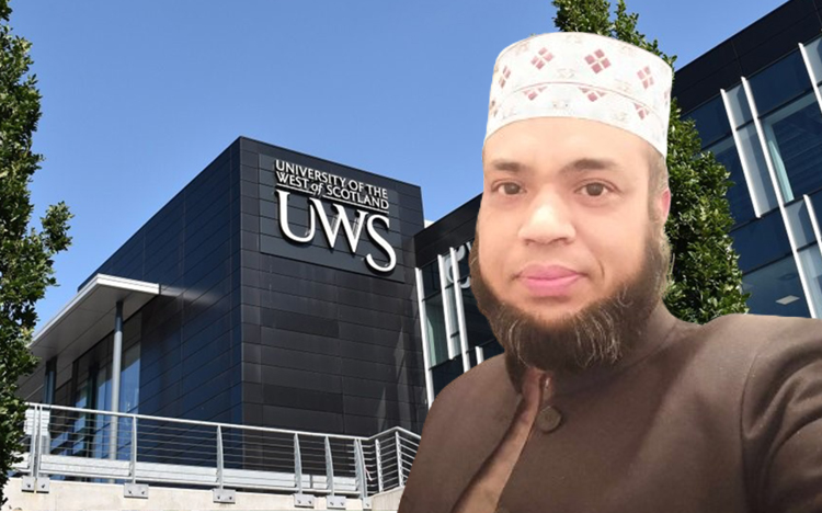 মাওলানা শাহীনের University of the West of Scotland থেকে ১ম বিভাগে মাস্টার্স ডিগ্রি অর্জন
