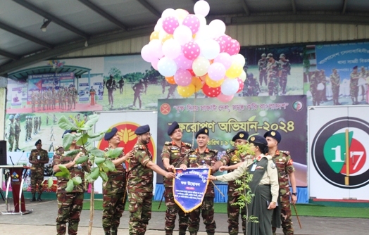 সিলেট সেনানিবাসে ৪ মাসব্যাপী বৃক্ষরোপণ কর্মসূচি’র উদ্বোধন