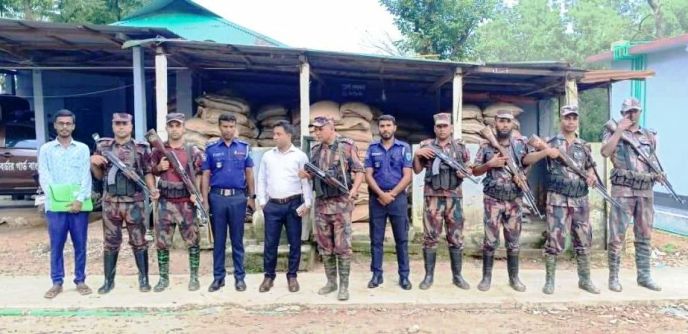 সিলেটে টাস্কফোর্সের অভিযানে ২৫৪ বস্তা ভারতীয় চোরাই চিনি জব্দ