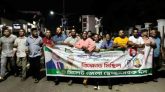 শাকিল মুর্শেদের মুক্তির দাবিতে সিলেটে স্বেচ্ছাসেবক দলের বিক্ষোভ মিছিল
