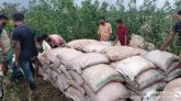 মধ্যনগরে ১০০ বস্তা ভারতীয় চিনি জব্দ