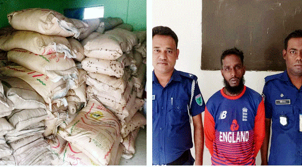 গোয়াইনঘাটে ২৬৫ বস্তা ভারতীয় চোরাই চিনি জব্দ, গ্রেপ্তার ১