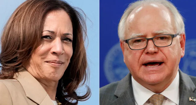 টিম উইলজকে রানিং মেট হিসেবে মনোনয়ন কমলা হ্যারিসের