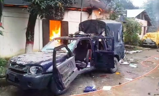 বিয়ানীবাজার থানাসহ বিভিন্ন স্থাপনায় আগুন, গুলিতে নিহত ৩