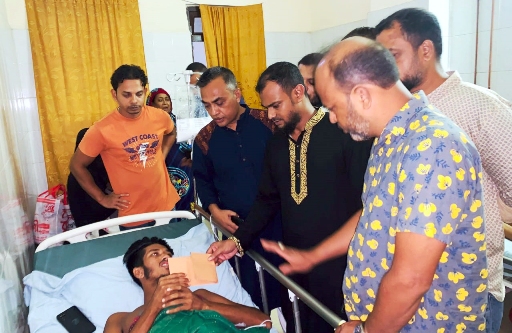 বৈষম্যবিরোধী আন্দোলনে আহত নেতাদের পাশে সিলেট জেলা যুবদল