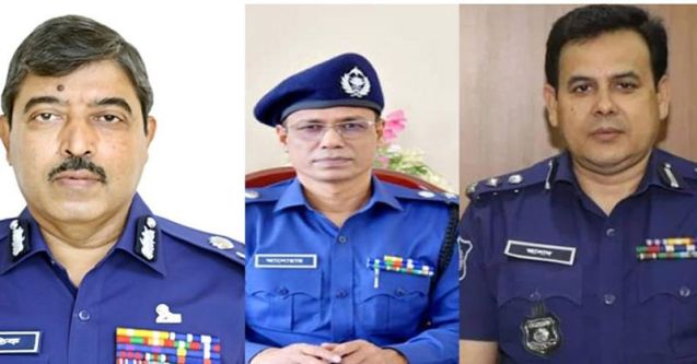 পুলিশের শীর্ষ তিন কর্মকর্তাকে অবসর
