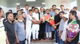 ওসমানী বিমানবন্দরে যুক্তরাজ্য বিএনপি নেতা মুশাহীদ তালুকদার কে সংবর্ধনা