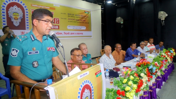 সিলেটে নিরাপদ ও নির্ভয়ে উদযাপন হবে শারদীয় দূর্গাপূজা : পুলিশ কমিশনার