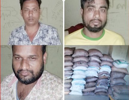 সিলেটে পৌনে তিন লাখ টাকার ভারতীয় চোরাই চিনিসহ আটক ৩