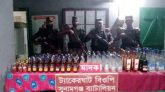টেকেরঘাট সীমান্তে বস্তাভর্তি ১৫৯ বোতল বিদেশি মদ জব্দ