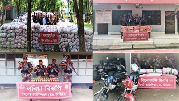 সিলেটে দুই কোটি টাকার দেশি-বিদেশী পণ্য জব্দ