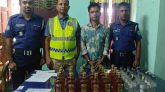জৈন্তাপুরে ৩৯ বোতল ভারতীয় মদসহ যুবক আটক