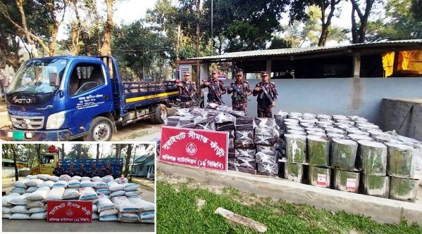 সিলেট সীমান্তে ৬৩ লাখ টাকার চোরাই পণ্য জব্দ