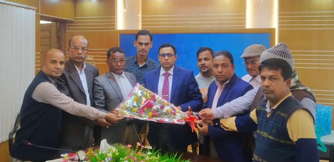 কমলগঞ্জের ইউএনও জয়নাল আবেদীনকে বিদায় সংবর্ধনা