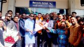 যুক্তরাজ্য স্বেচ্ছাসেবক দলের সাংগঠনিক সম্পাদক জিয়াকে ওসমানী বিমান বন্দরে সংবর্ধনা