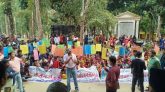 বড়লেখায় চা শ্রমিকদের মানববন্ধন