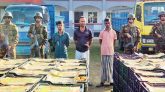 সুনামগঞ্জে বিপুল পরিমাণ ভারতীয় পণ্য জব্দ, আটক ৩