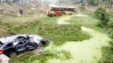 সিলেট-ঢাকা মহাসড়কে বাস-প্রাইভেট কার সংঘর্ষে আহত ২৫
