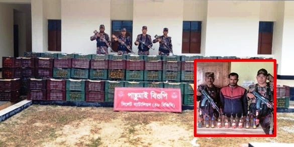 সিলেটে পৌনে ১ কোটি টাকার চোরাচালানের মালামাল জব্দ, আটক ১