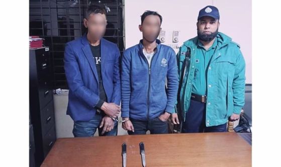 সিলেটে ধারালো ছুরি সহ দুই যুবক গ্রেপ্তার