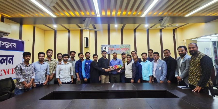 সিলেট জেলা প্রেসক্লাবের সাথে সৌজন্য সাক্ষাৎ শাবি প্রেসক্লাবের