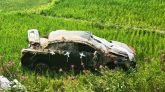 ফেঞ্চুগঞ্জে ট্রেনের ধাক্কায় বরের গাড়ি ধানের জমিতে, চালক আহত