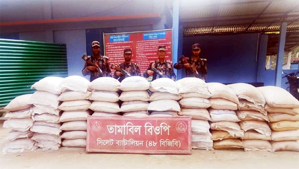 সিলেট সীমান্তে কোটি টাকার চোরাচালানের মালামাল জব্দ
