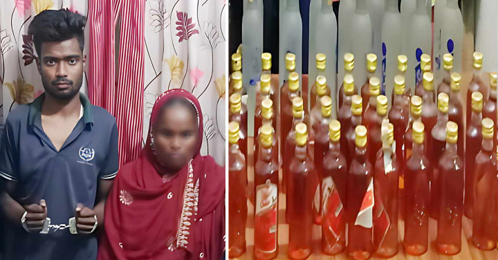 ছাতকে বিদেশি মদসহ ২ মাদক কারবারি গ্রেফতার