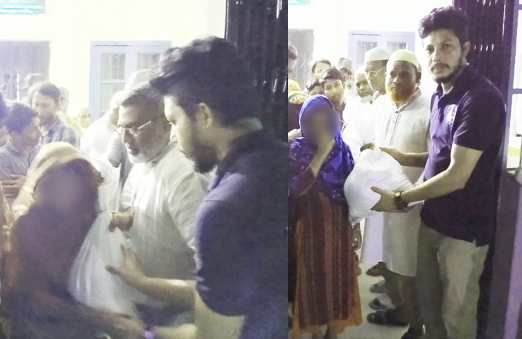 সাধুর বাজারে খাদ্য সামগ্রী বিতরণ করলেন বিএনপি নেতা আকতার রশিদ চৌধুরী