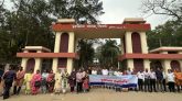 এমসি কলেজে আন্তঃক্যাডার বৈষম্য নিরসন পরিষদের কর্মবিরতি পালন