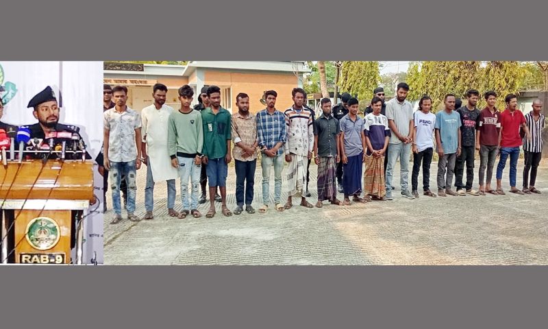 সিলেটে একদিনে ১৭ ছিনতাইকারী আটক করলো র‍্যাব