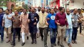 আওয়ামী ষড়যন্ত্রের প্রতিবাদে সিলেটে স্বেচ্ছাসেবক দলের বিক্ষোভ