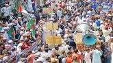 ফিলিস্তিনে গণ হত্যার প্রতিবাদে উত্তাল বিশ্বনাথ, ইসরাইলী পণ্য বয়কটের ডাক