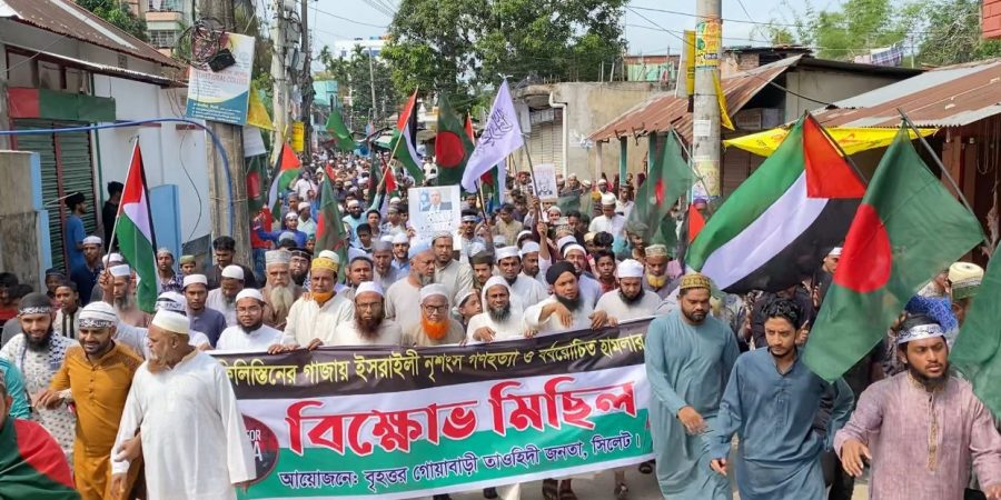 গাজায় গণহত্যার প্রতিবাদে বৃহত্তর গোয়াবাড়ী তাওহীদি জনতার বিক্ষোভ