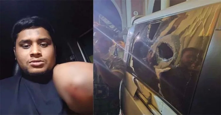 গাজীপুরে হাসনাত আবদুল্লাহর গাড়িতে হামলা