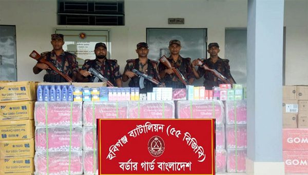 হবিগঞ্জে ৩ কোটি টাকার ভারতীয় চোরাই পণ্য জব্দ