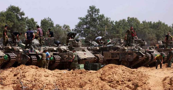 গাজায় স্থল অভিযান শুরু করল ইসরায়েল