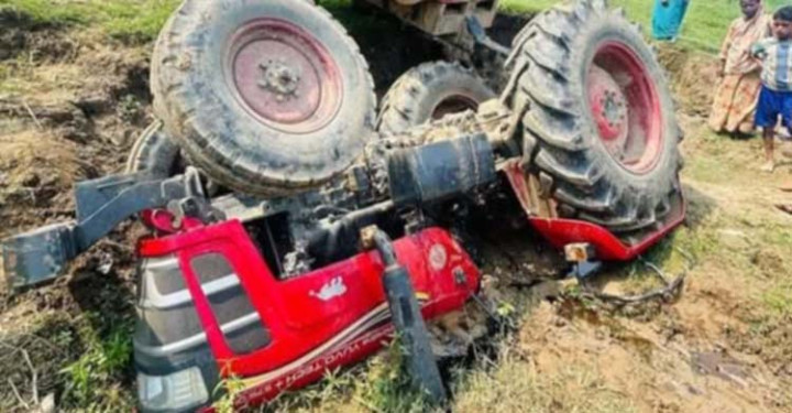 গোয়াইনঘাটে ট্রাক্টর উল্টে কৃষকের মৃত্যু