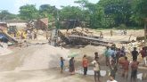 কোম্পানীগঞ্জে ধবংস করা হলো ১৭টি ক্রাশার মেশিন